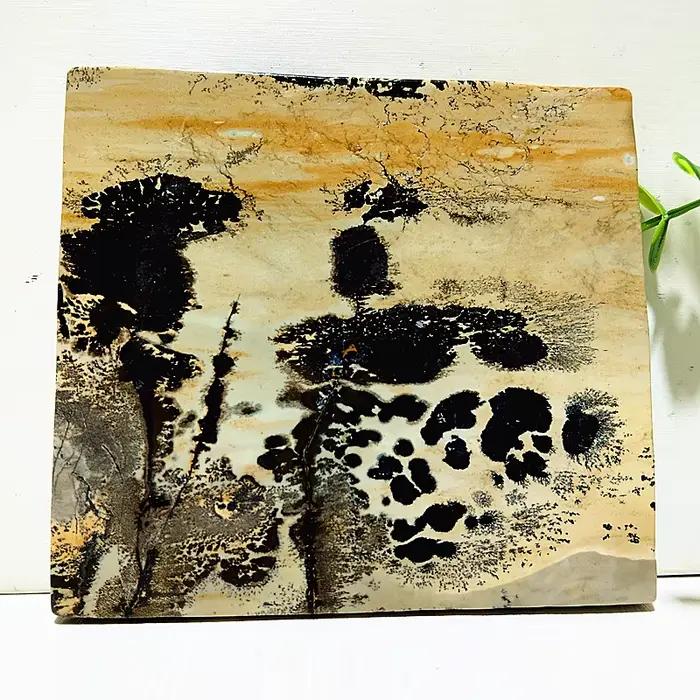Tranche de peinture de paysage en pierre naturelle