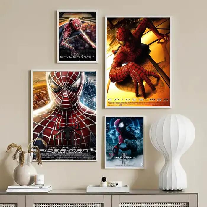 Avengers M-Marvel Spider-Man affiche de film autocollants salon chambre entrée café mur Art décoration peinture