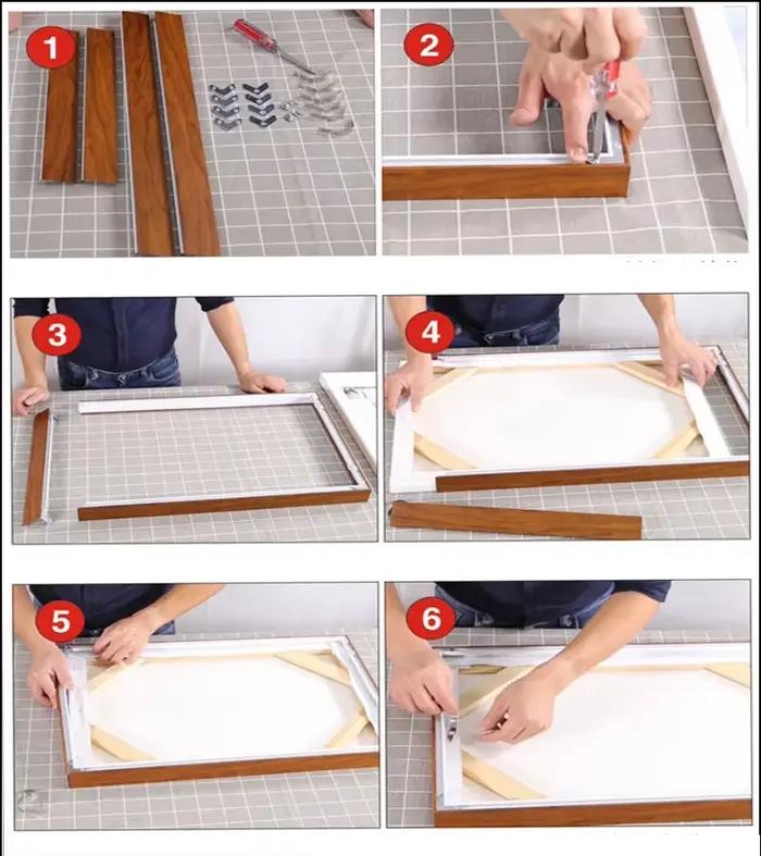Cadre de peinture à l'huile sur toile en alliage d'aluminium