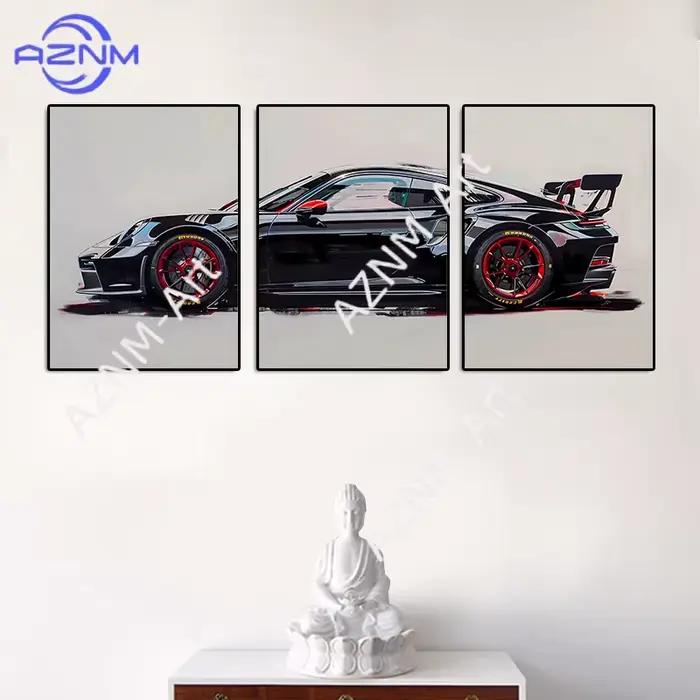 Lot de 3 affiches de supercars