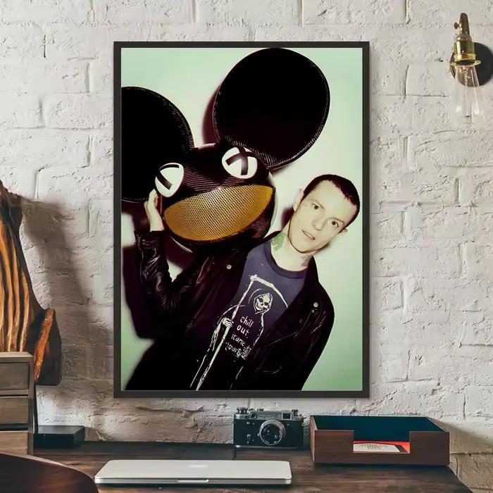 Affiche de D-Deadmau5 DJ affiche HD art collant mur étanche maison salon chambre bar décoration esthétique