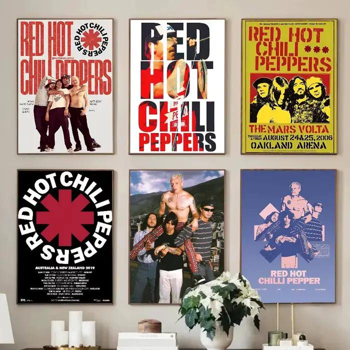 R-rouge chaud c-chili poivrons affiche affiches peintures décoratives étude chambre Bar fond