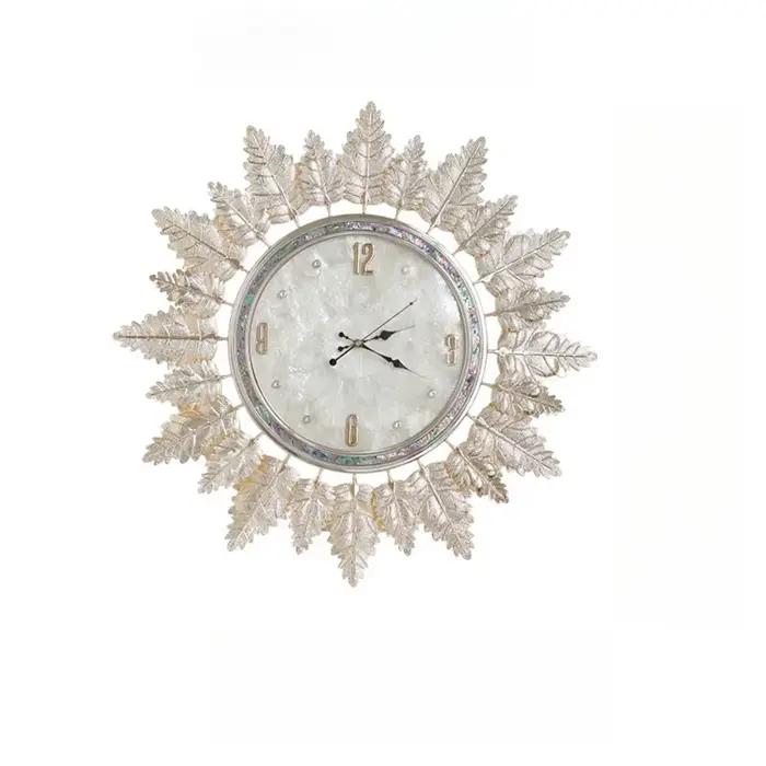 Horloges murales au Design nordique salon moderne Horloge murale ronde de luxe Unique silencieux Pendule