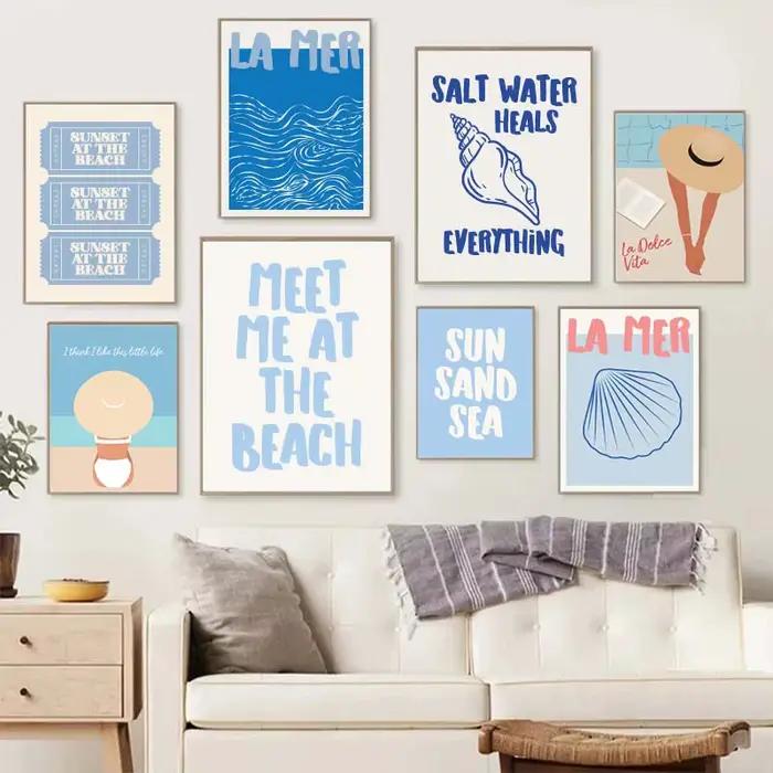 Affiche de coquillages Meet Me At The Beach
