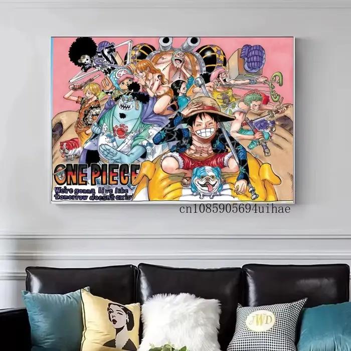 Affiche de personnage de dessin animé Luffy classique