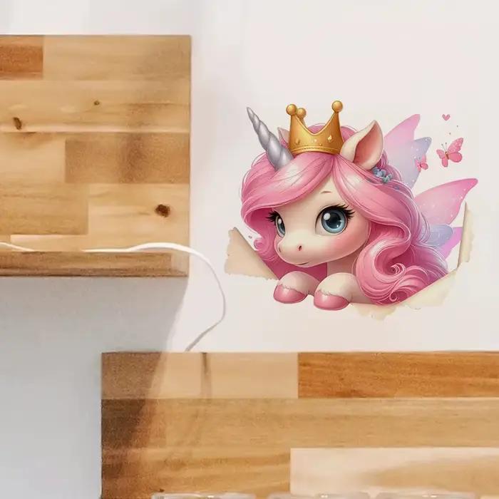 Autocollant licorne mignon