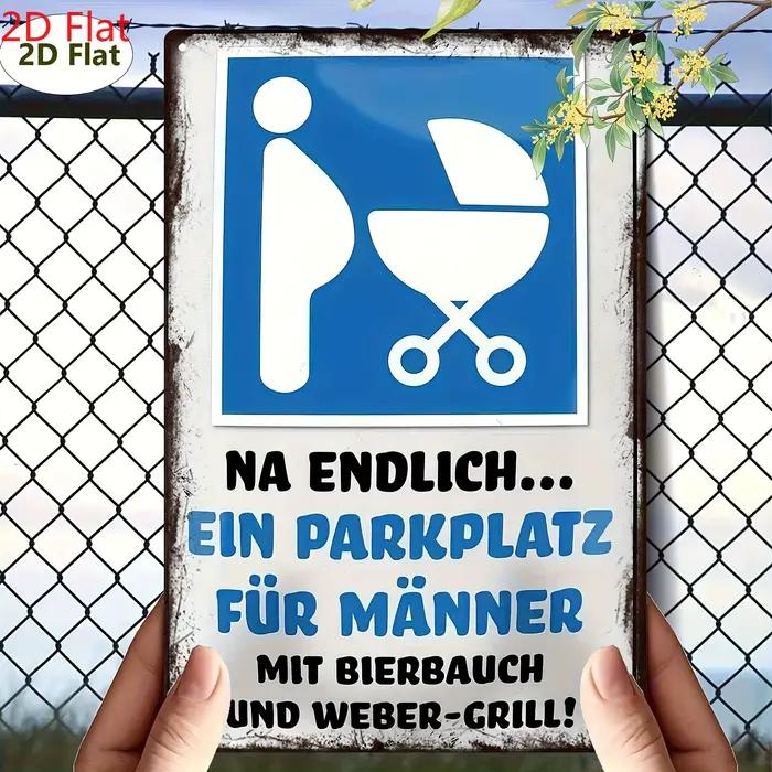 Panneau de stationnement plat 2D pour hommes