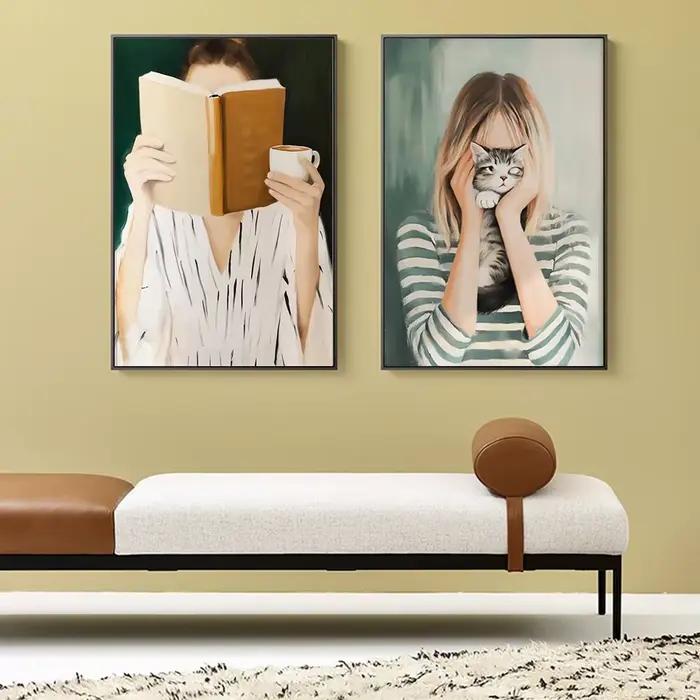Toile d'art mural abstrait pour femme