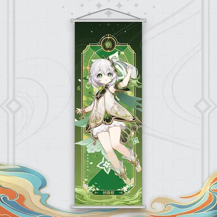 Xiao Yelan Kazuha Hutao Genshin Impact défilement toile tenture murale peinture décor à la maison Anime affiche mur Art chambre décoration