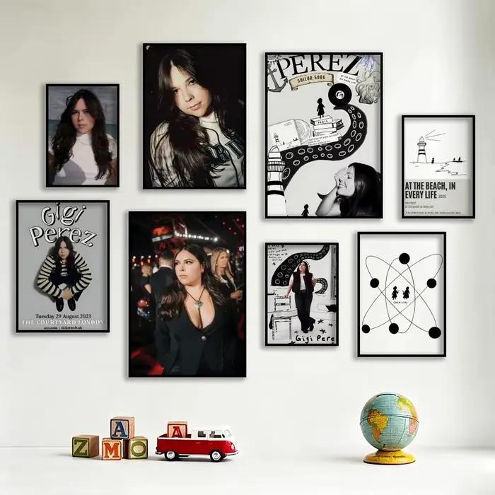 Affiche artistique et élégante du chanteur G-Gigi P-Perez, décoration murale pour la maison, le bureau, le bar, le salon, réutilisable