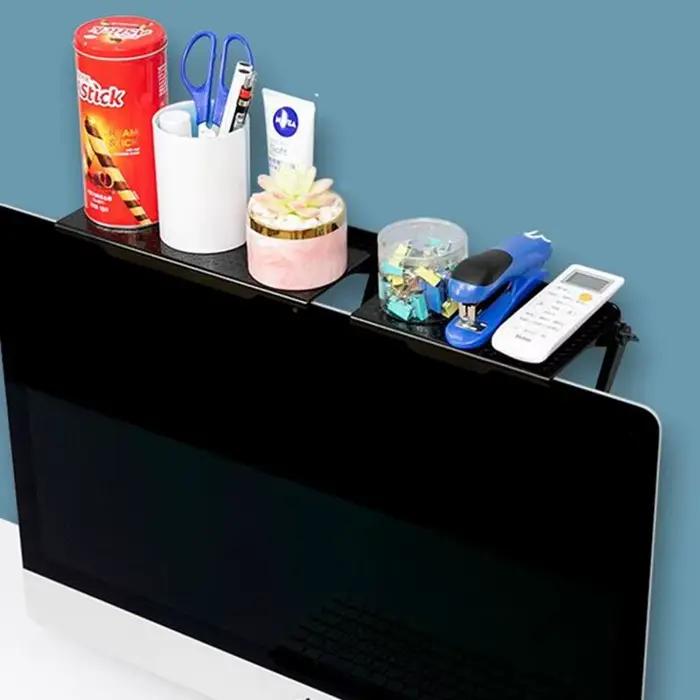 Étagères de rangement pour télévision TV moniteurs LCD Support appareil ménager étagère Rangement Organization Gadgets bureau organisateur mural