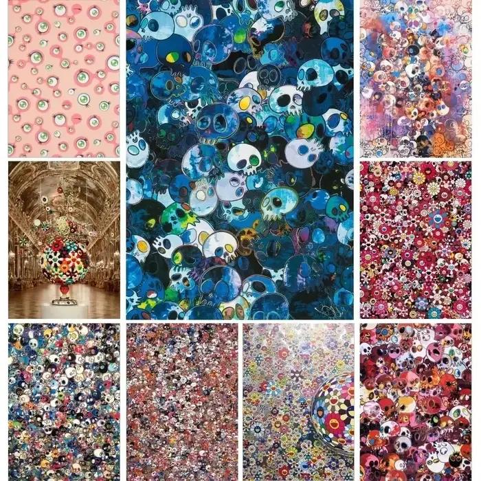 Toile d'art mural minimaliste, Art tendance, Murakami Takashi, affiches de peinture pour salon, décoration de maison moderne