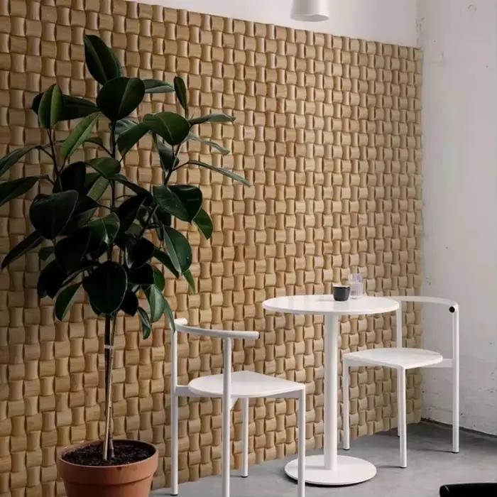 Carreaux de mosaïque en bois d'art 3D