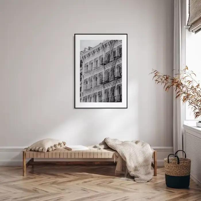 Affiche Photo de ville de New York noir et blanc