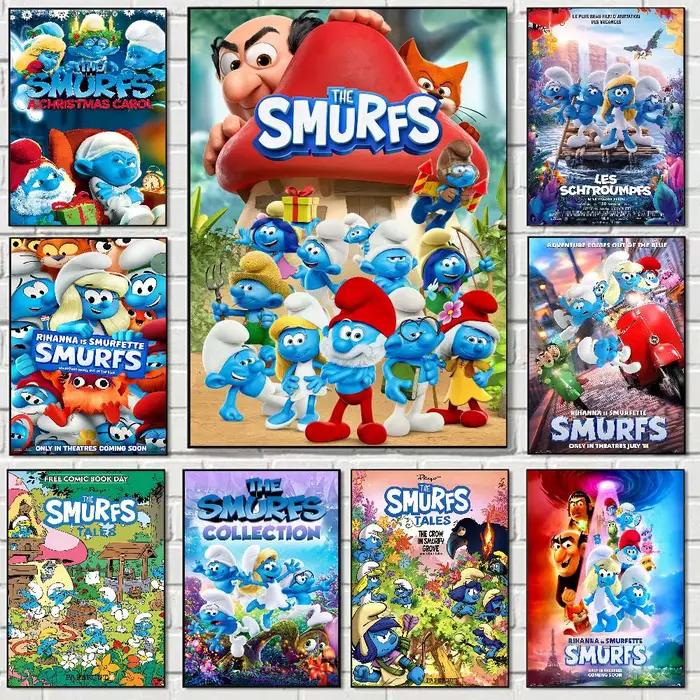 Affiche imprimée de dessin animé s-murfs