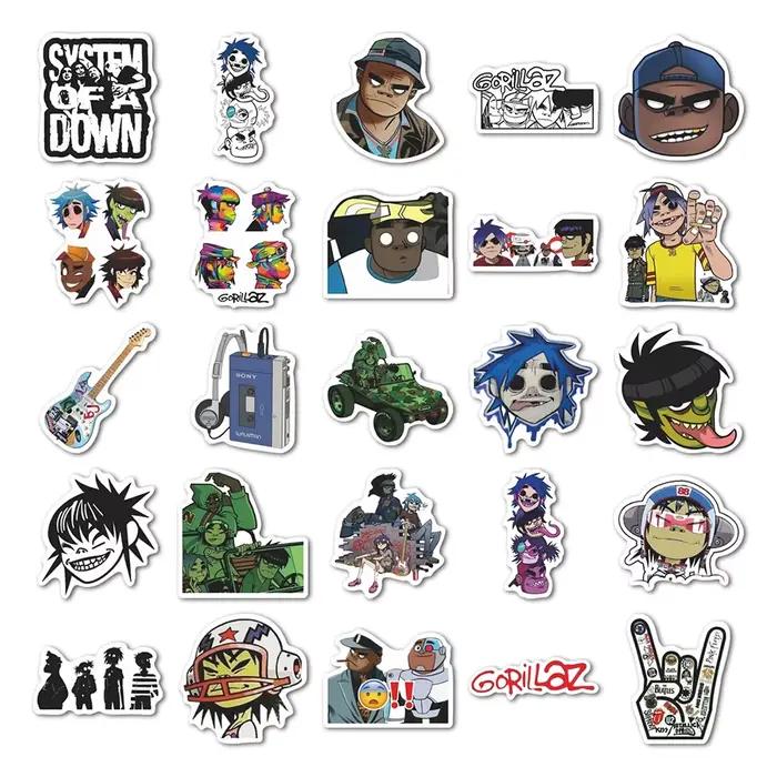 10/30/55 pièces Gorillaz groupe de musique autocollants Cool Graffiti autocollant bricolage Skateboard téléphone cahier étanche drôle décalcomanies décoration