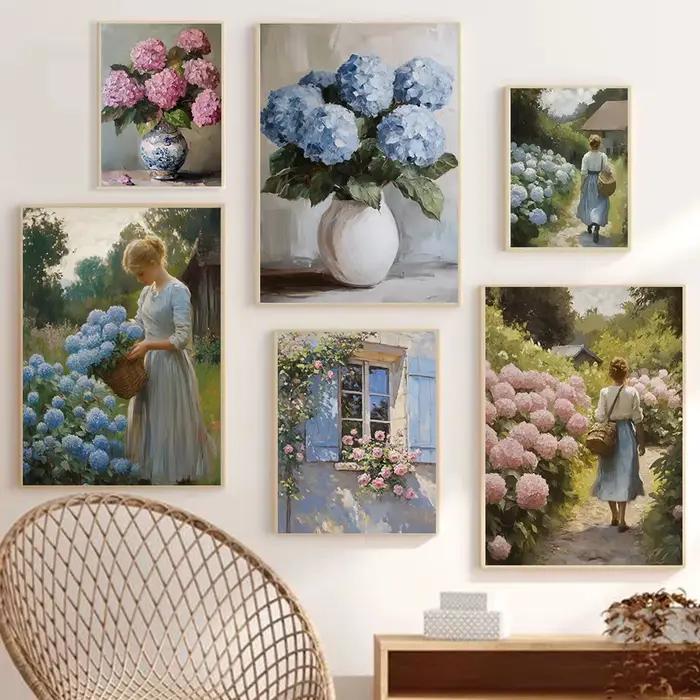Affiches florales Vintage romantiques