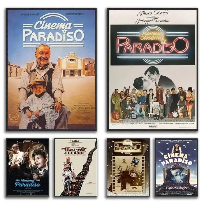 Affiche de film classique Vintage Nuovo Cinema Paradiso 1988, italie Flim, images d'art murales, décor de Bar, Club, maison, bureau, peinture sur toile