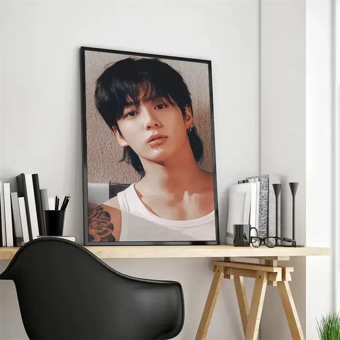 JK V Coréen Pop Singer Poster et Ht Making Canvas Painting