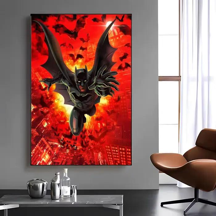 Peinture sur toile de calligraphie Cool Anime B-BatManES