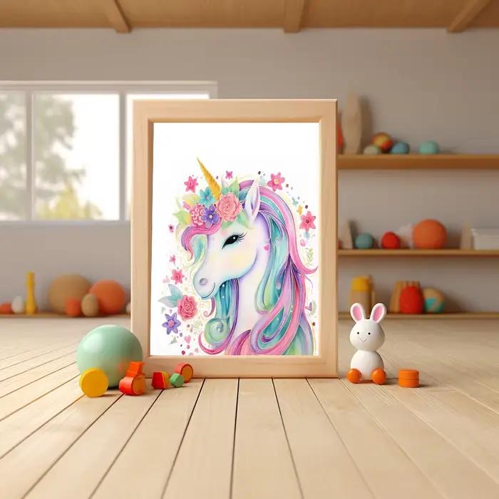 Art mural licorne, affiche de licorne imprimable