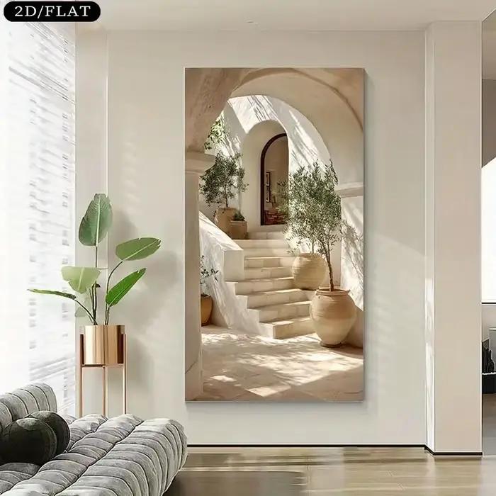 Impression sur toile méditerranéenne sans cadre