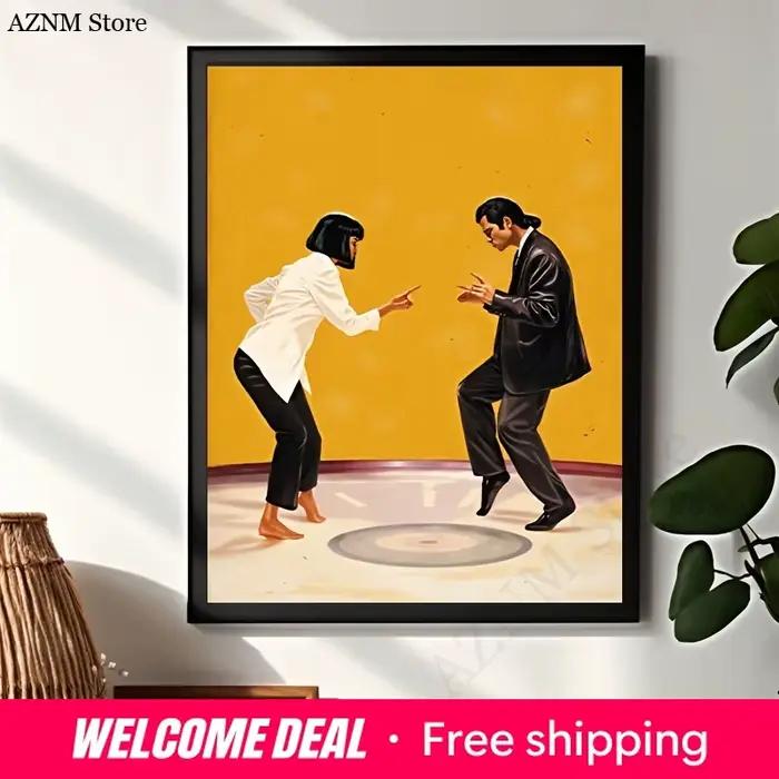 Affiche Pop Art Graffiti Esthétique Films Classiques Pulp Fiction Peinture sur Toile Décoration Murale pour la Maison