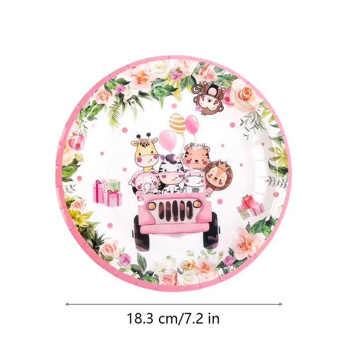 Vaisselle jetable pour fête Safari dans la Jungle