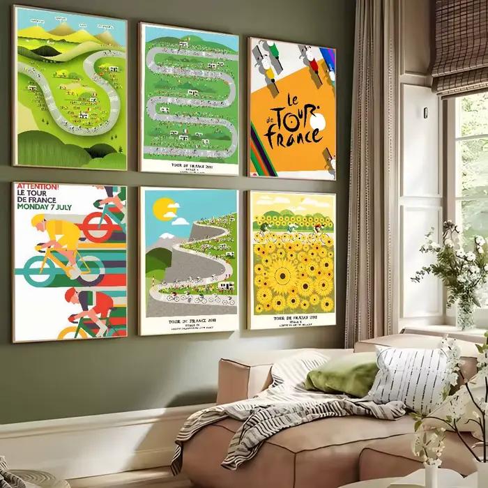 Affiche artistique sur toile HD du Tour de France