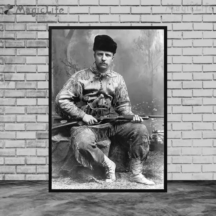 Affiche Murale Nordique de la Tribu Indienne, Soldat des Scouts de Buffle, Peinture sur Toile Sans Cadre