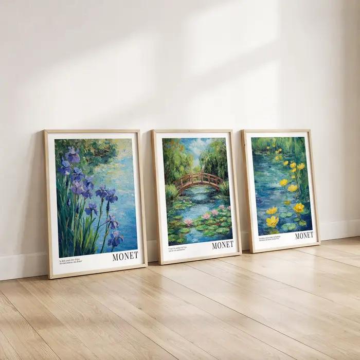 Monet – ensemble d'imprime de nénuphars