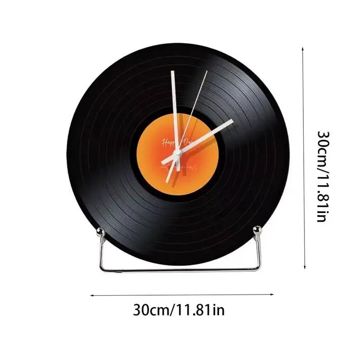 Horloge murale avec disque vinyle coucher de soleil