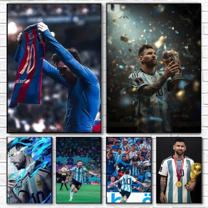 Affiche autocollante de la star du football L-Lionel M-Messi