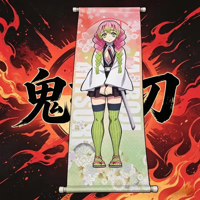 Affiche Anime Murale Nezuko Kamado – Cadeau Idéal pour les Fans de Demon Slayer – Décoration de Papeterie