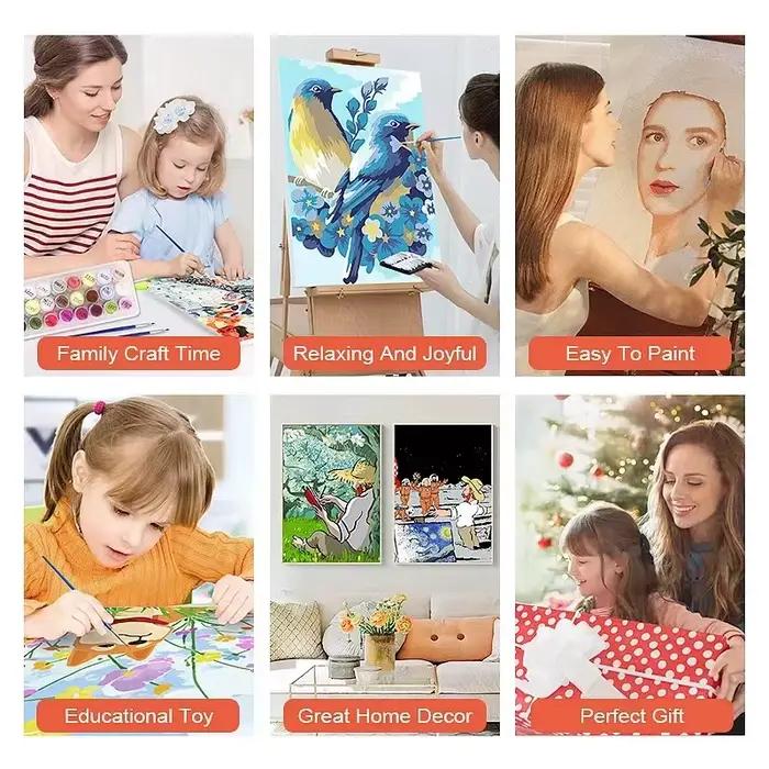 SDOYUNO peinture à la main par numéros aile femme