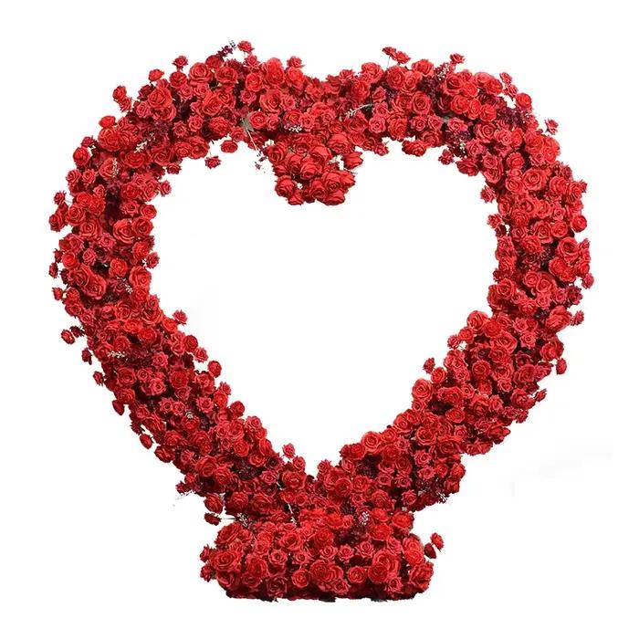 Cadre en forme de cœur rouge