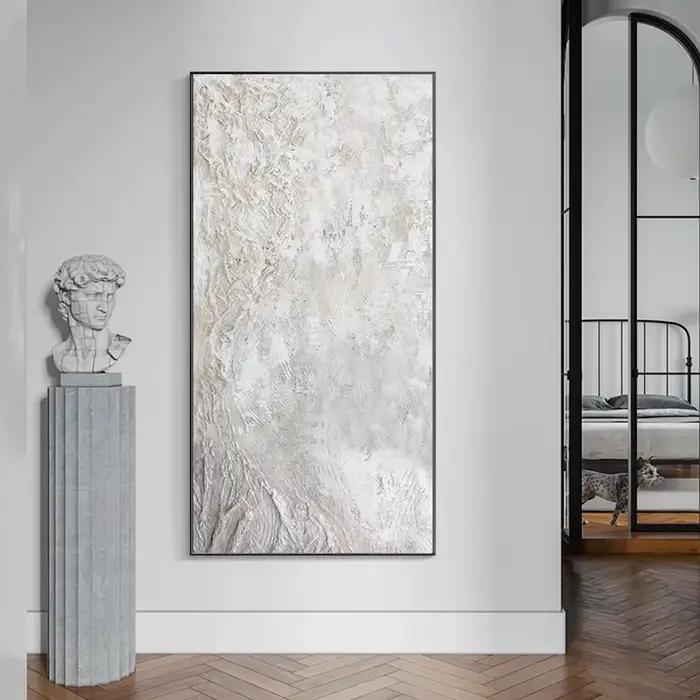 Peinture murale abstraite texturée minimaliste