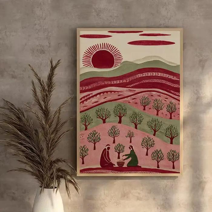 Affiche abstraite sur toile