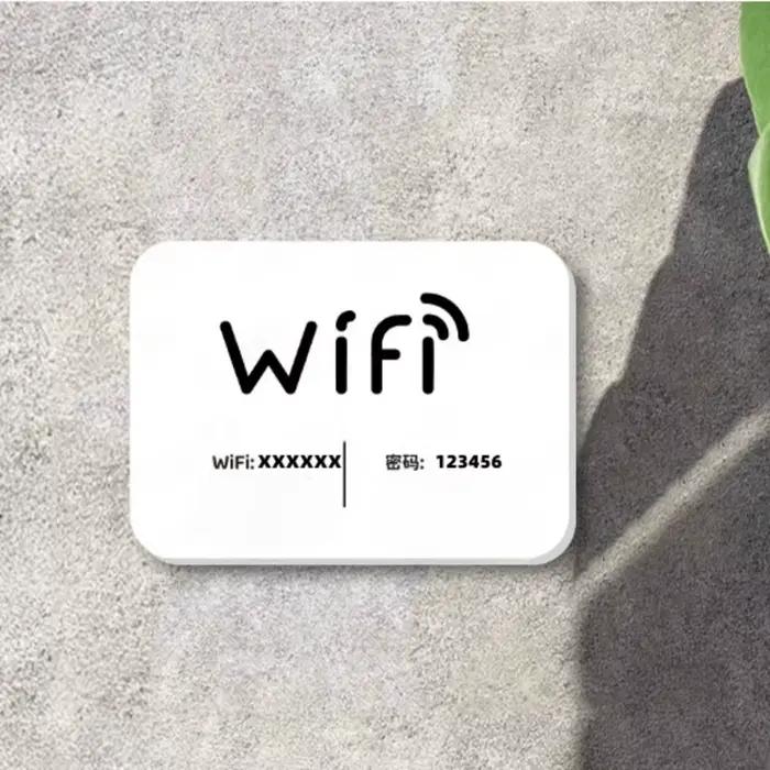 Autocollant de signe WiFi, autocollant de nom et de mot de passe WiFi, autocollant WiFi modifiable, autocollant de mot de passe WiFi.