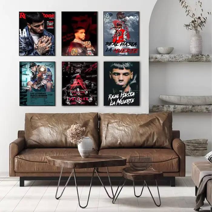 Anuel AA Real Hasta La Muerte - Affiches vintage classiques de l'album musical