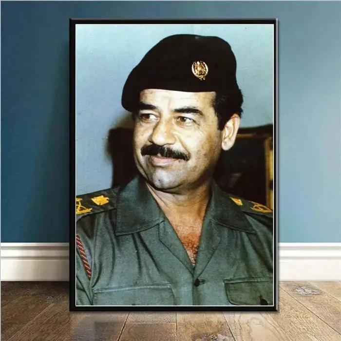 Photo le grand chef matéridam Hussein Portrait toile peinture