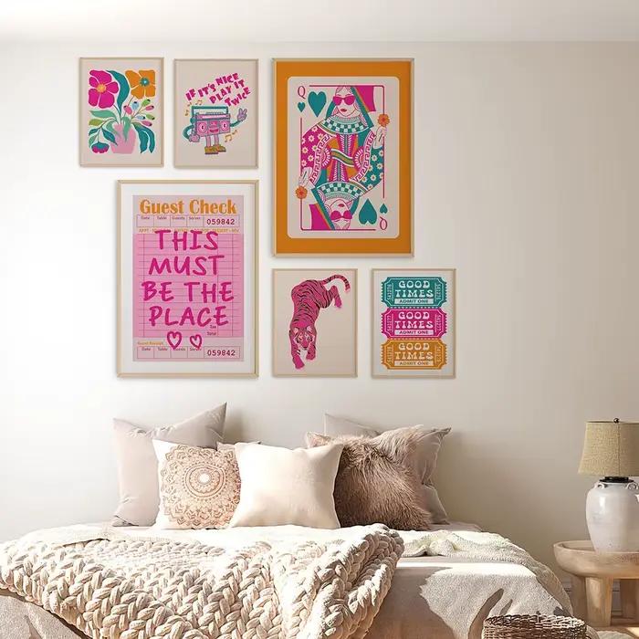 Ensemble d'art mural Preppy de 15 pièces