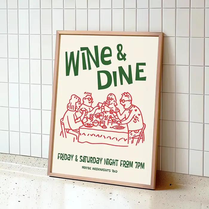 Toile de cuisine rétro imprimée