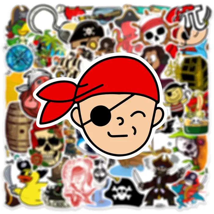 Autocollants de dessin animé Pirate Captain Sailor