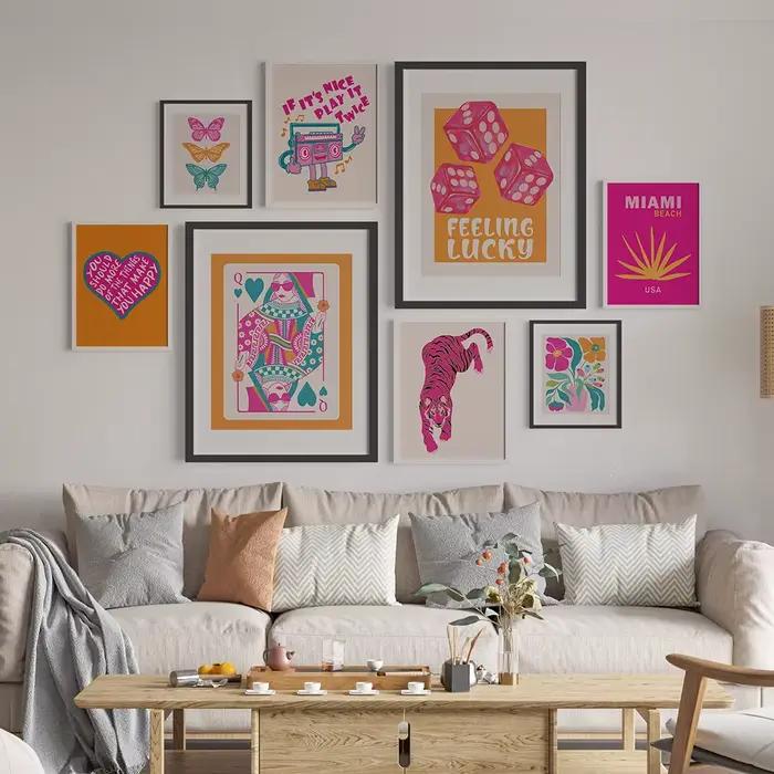 Ensemble d'art mural Preppy de 15 pièces