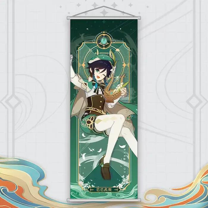 Xiao Yelan Kazuha Hutao Genshin Impact défilement toile tenture murale peinture décor à la maison Anime affiche mur Art chambre décoration