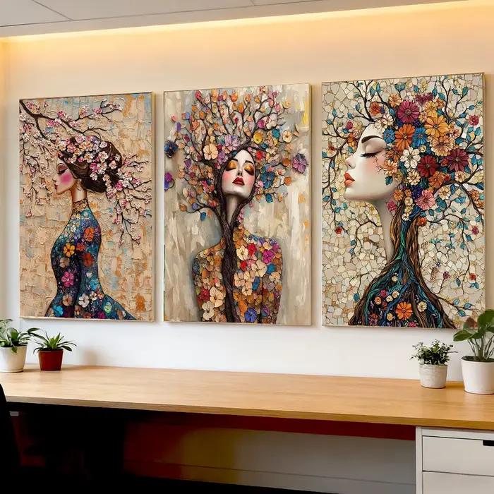 Peinture sur toile style Gustav Klimt