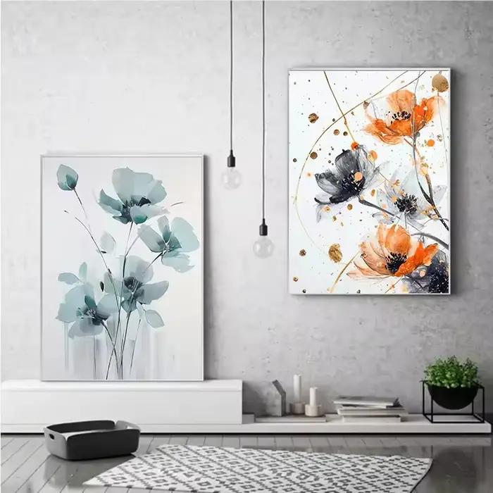 Affiche d'art aquarelle belle fleur nature morte