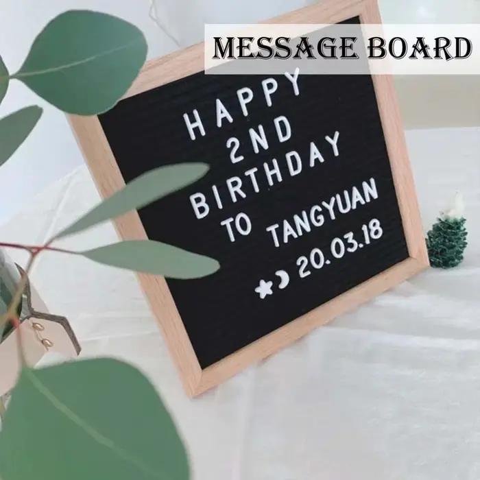 Tableau d'affichage de lettres en bois Simple 10x10 pouces