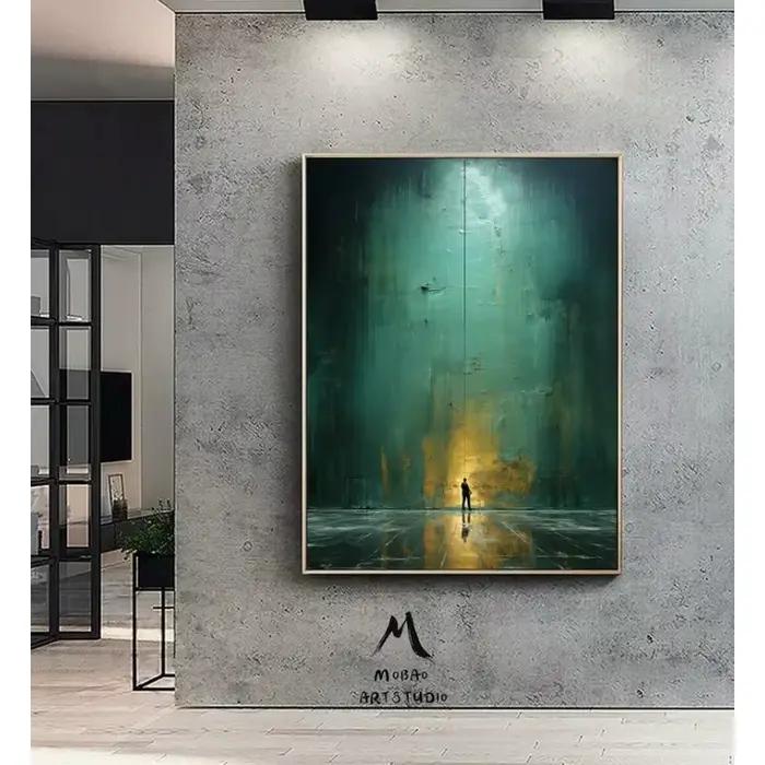 Peinture minimaliste verte